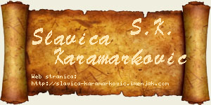Slavica Karamarković vizit kartica